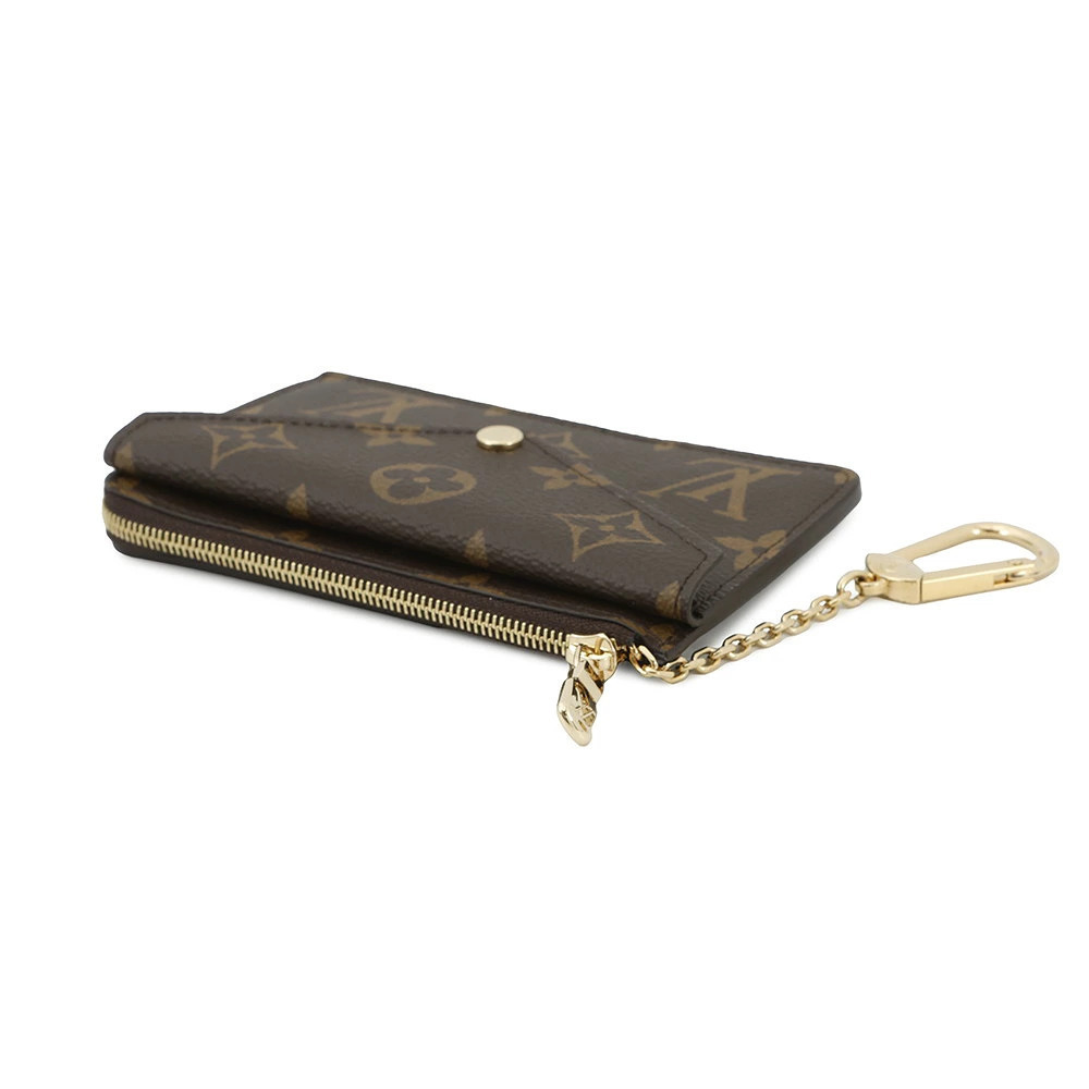 Louis Vuitton Cartes case Porte coin Monogram Verso Rect Wallet Wallet Brown